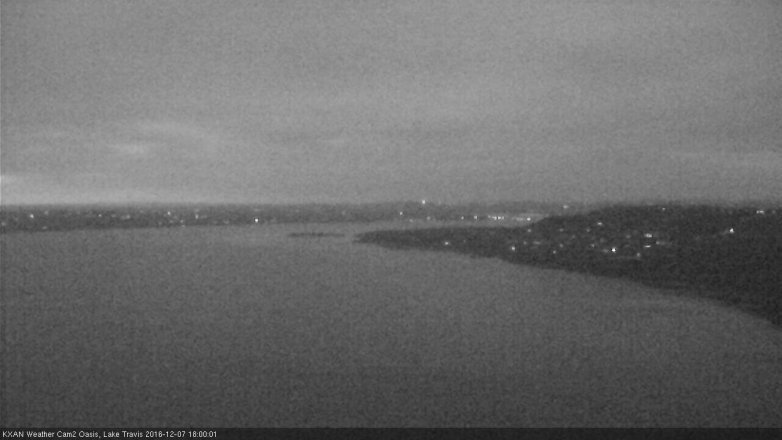 Lake Travis webcam, December 7, 2016 5:30 PM CT
