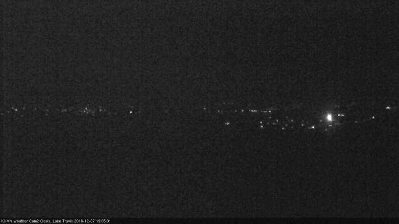 Lake Travis webcam, December 7, 2016 6:15 PM CT