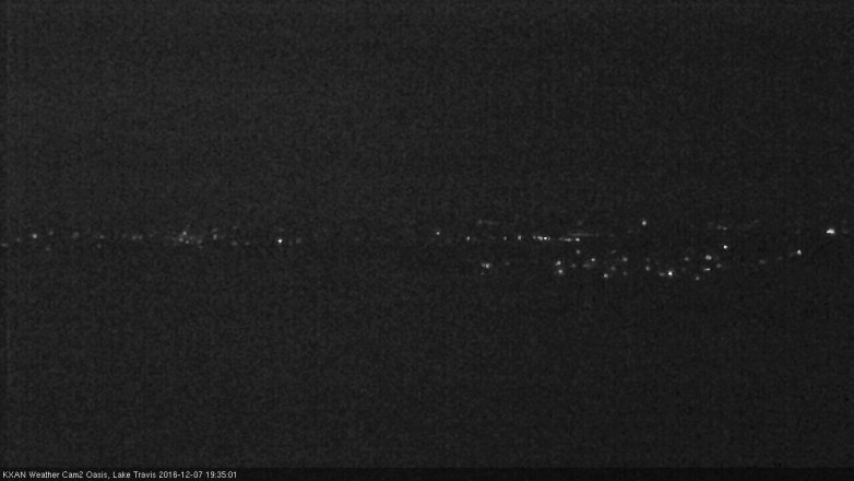Lake Travis webcam, December 7, 2016 6:55 PM CT