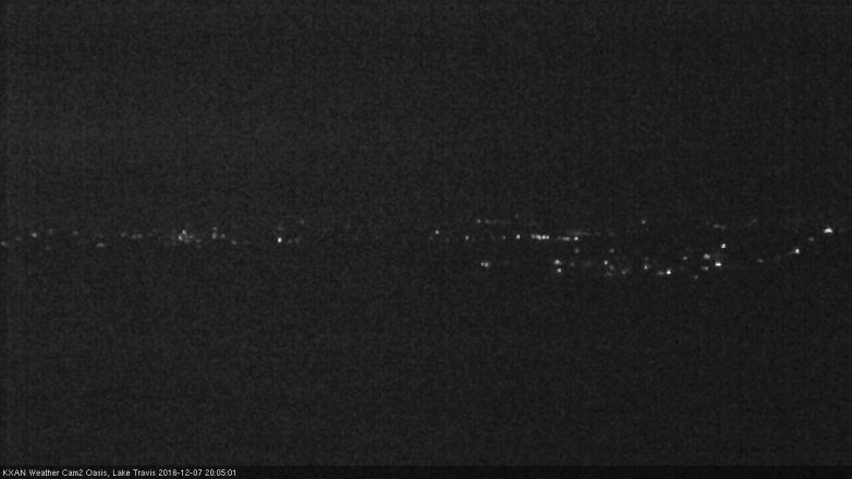 Lake Travis webcam, December 7, 2016 7:20 PM CT