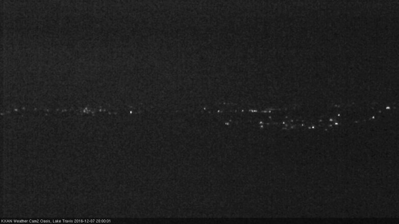Lake Travis webcam, December 7, 2016 7:25 PM CT