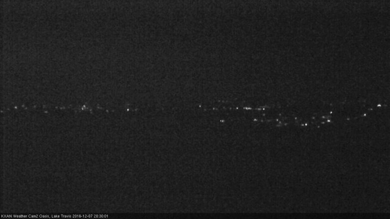 Lake Travis webcam, December 7, 2016 7:45 PM CT