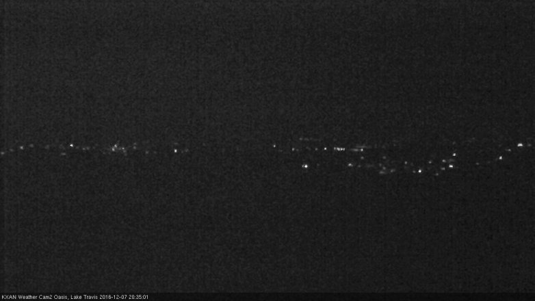 Lake Travis webcam, December 7, 2016 8:00 PM CT