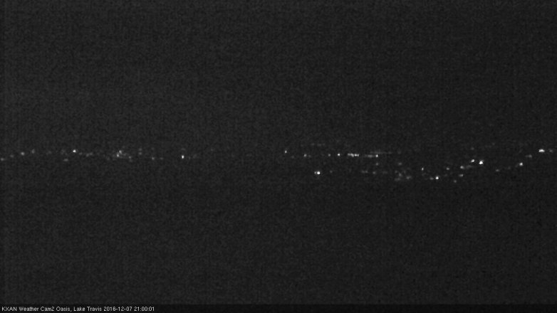 Lake Travis webcam, December 7, 2016 8:30 PM CT