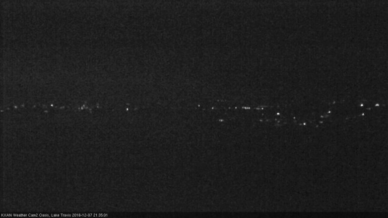 Lake Travis webcam, December 7, 2016 8:45 PM CT