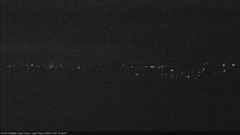 Lake Travis webcam, December 7, 2016 8:55 PM CT