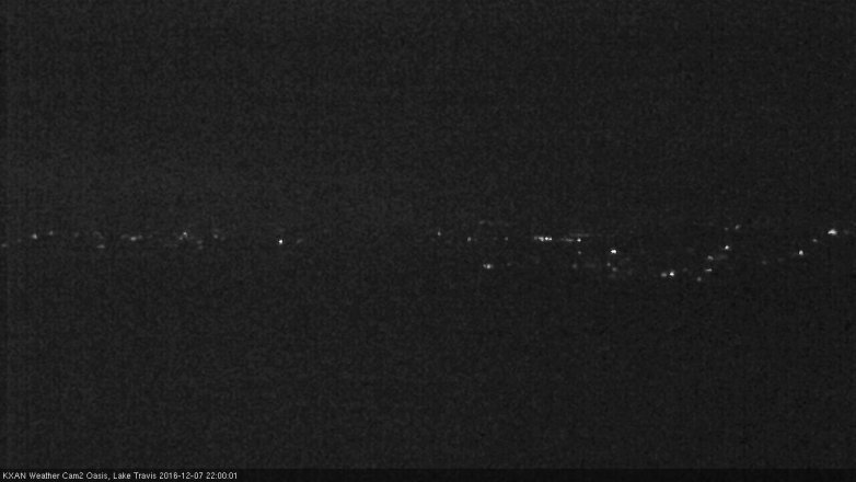 Lake Travis webcam, December 7, 2016 9:10 PM CT