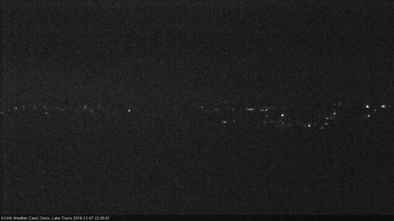 Lake Travis webcam, December 7, 2016 9:20 PM CT