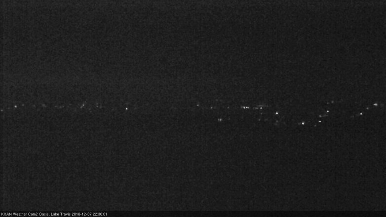 Lake Travis webcam, December 7, 2016 9:45 PM CT