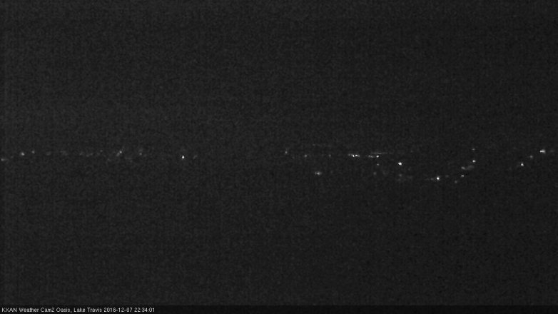Lake Travis webcam, December 7, 2016 10:05 PM CT