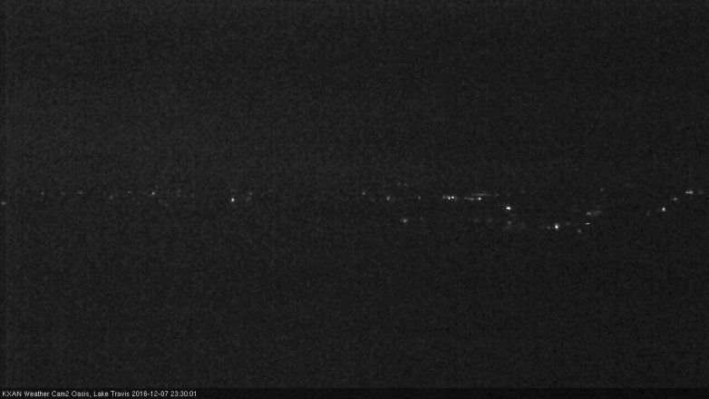 Lake Travis webcam, December 7, 2016 10:40 PM CT