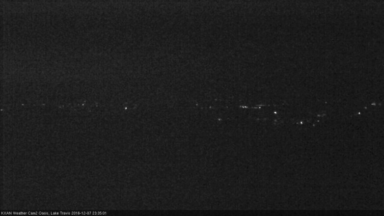 Lake Travis webcam, December 7, 2016 10:45 PM CT