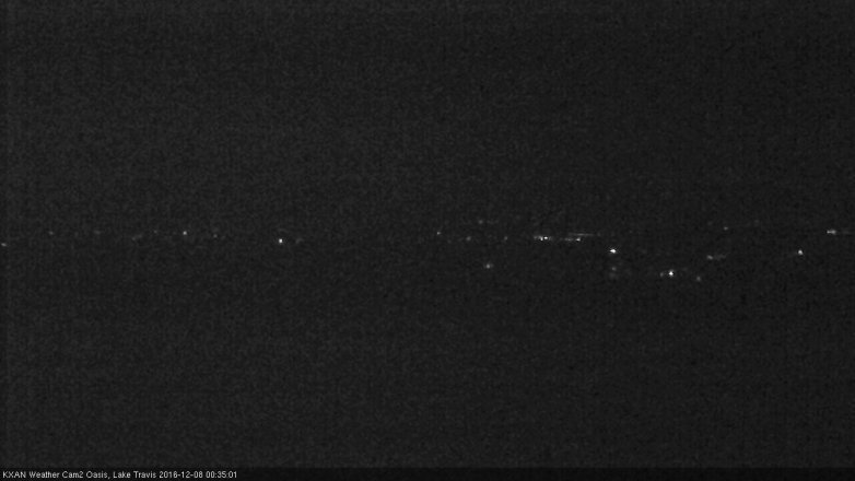 Lake Travis webcam, December 7, 2016 11:40 PM CT