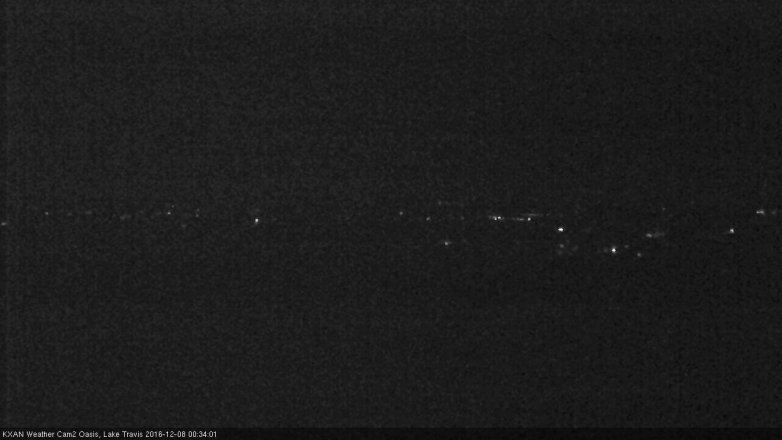 Lake Travis webcam, December 7, 2016 11:45 PM CT