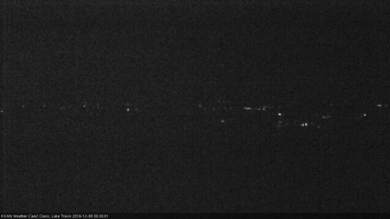Lake Travis webcam, December 7, 2016 11:50 PM CT