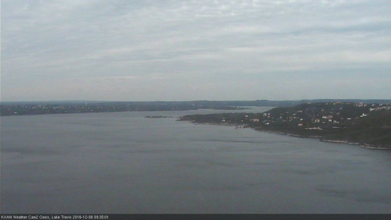 Lake Travis webcam, December 8, 2016 9:00 AM CT