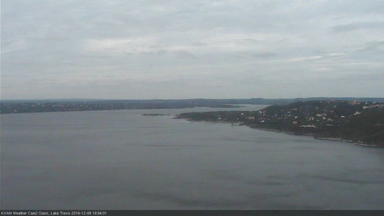 Lake Travis webcam, December 8, 2016 9:10 AM CT