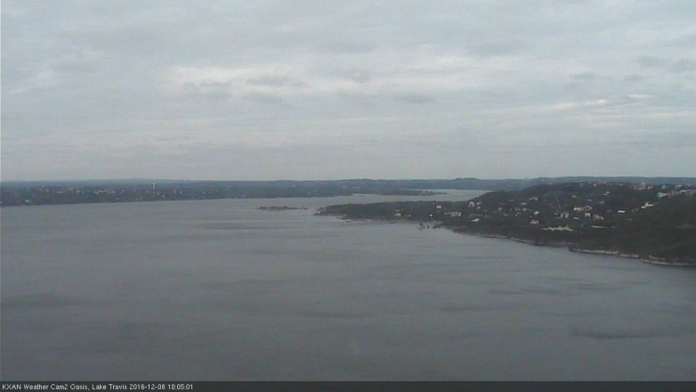 Lake Travis webcam, December 8, 2016 9:35 AM CT