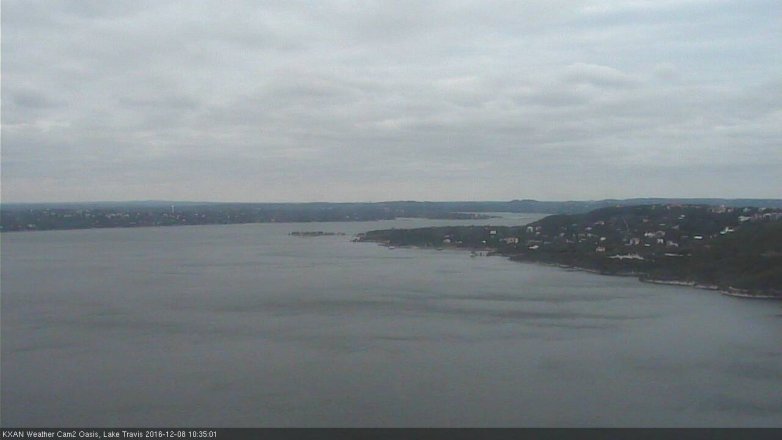 Lake Travis webcam, December 8, 2016 9:50 AM CT