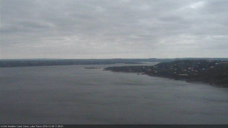 Lake Travis webcam, December 8, 2016 10:25 AM CT