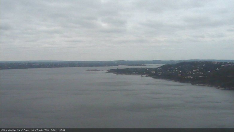 Lake Travis webcam, December 8, 2016 10:50 AM CT