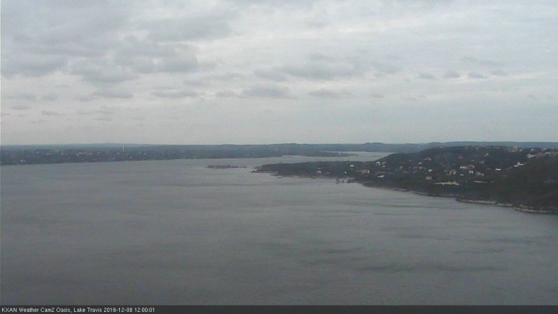 Lake Travis webcam, December 8, 2016 11:15 AM CT