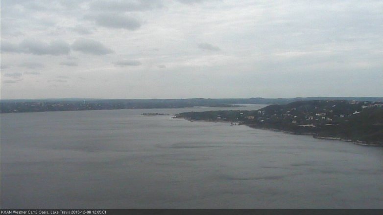 Lake Travis webcam, December 8, 2016 11:20 AM CT