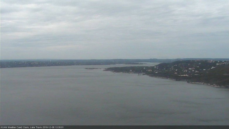 Lake Travis webcam, December 8, 2016 12:55 PM CT