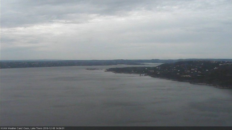Lake Travis webcam, December 8, 2016 1:15 PM CT