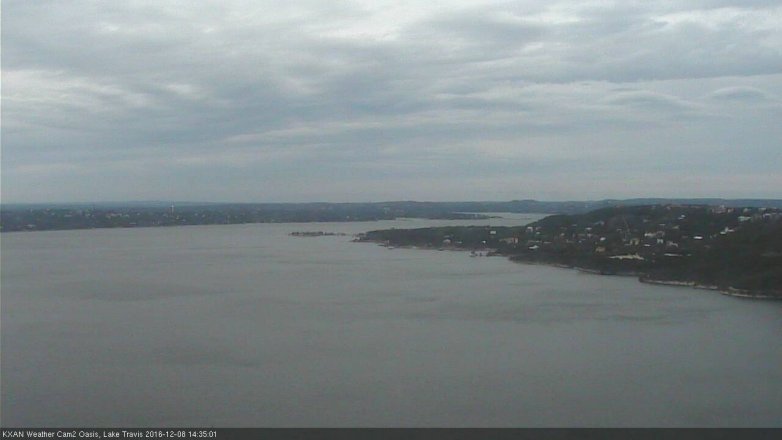 Lake Travis webcam, December 8, 2016 1:40 PM CT
