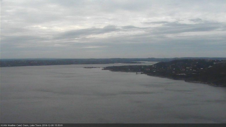 Lake Travis webcam, December 8, 2016 2:50 PM CT