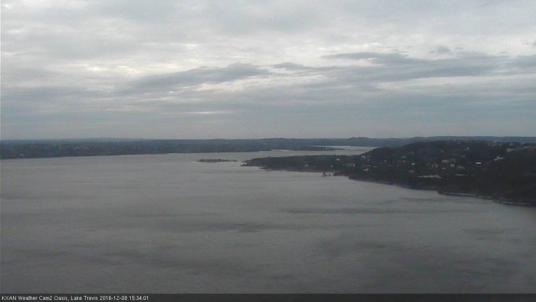 Lake Travis webcam, December 8, 2016 3:05 PM CT