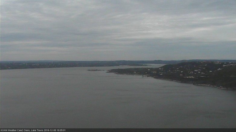 Lake Travis webcam, December 8, 2016 3:10 PM CT