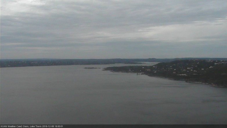 Lake Travis webcam, December 8, 2016 3:20 PM CT
