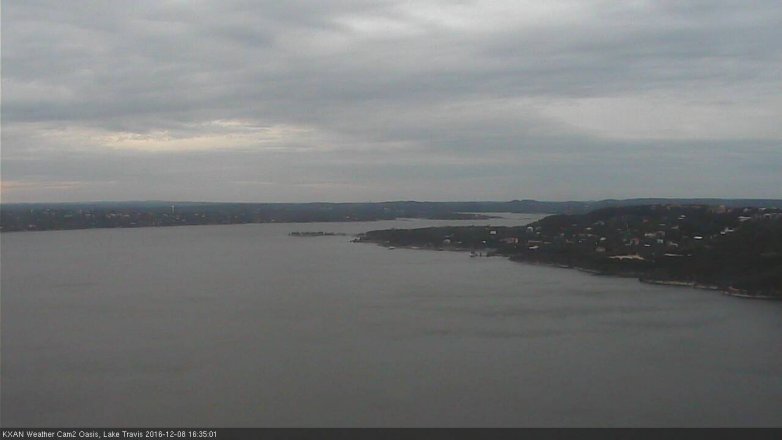 Lake Travis webcam, December 8, 2016 4:00 PM CT