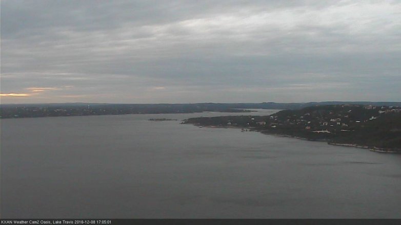 Lake Travis webcam, December 8, 2016 4:10 PM CT
