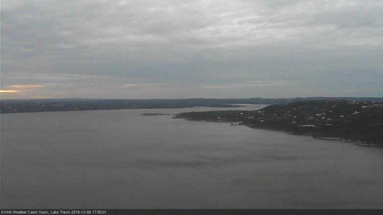 Lake Travis webcam, December 8, 2016 4:25 PM CT