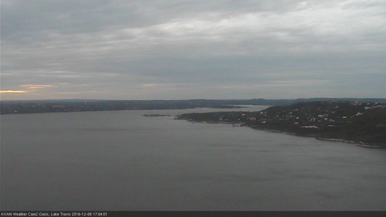 Lake Travis webcam, December 8, 2016 4:35 PM CT