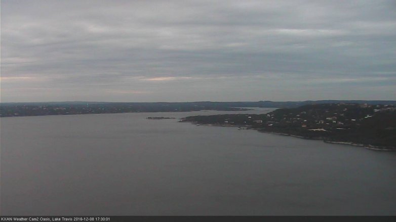 Lake Travis webcam, December 8, 2016 4:40 PM CT