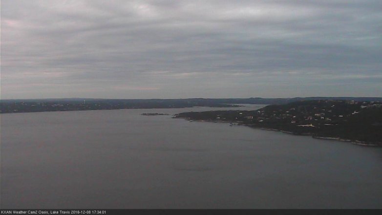 Lake Travis webcam, December 8, 2016 5:00 PM CT