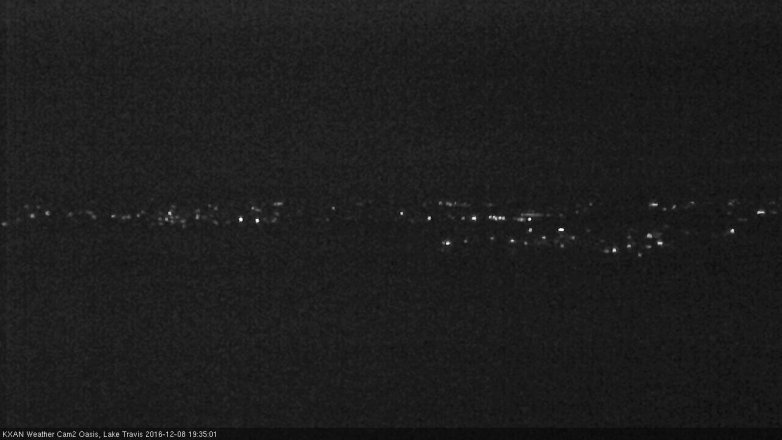 Lake Travis webcam, December 8, 2016 7:05 PM CT