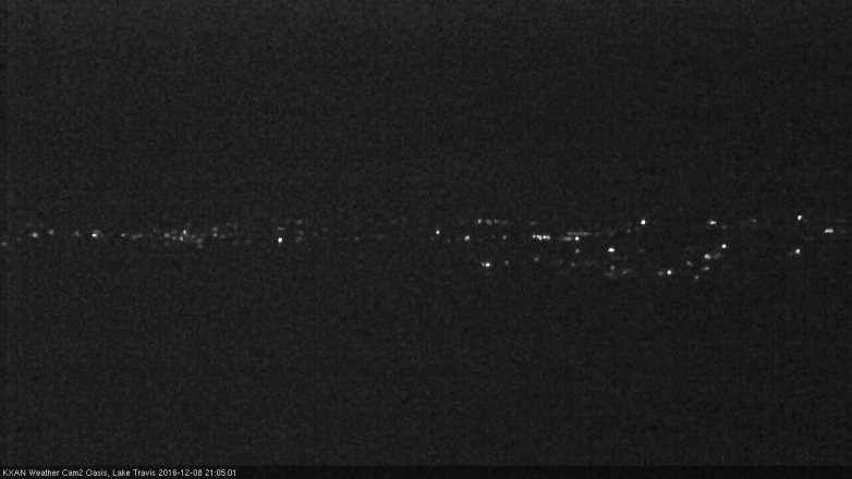 Lake Travis webcam, December 8, 2016 8:15 PM CT