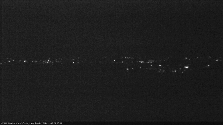 Lake Travis webcam, December 8, 2016 8:50 PM CT