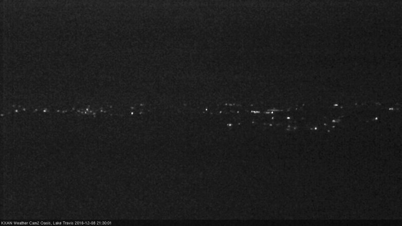 Lake Travis webcam, December 8, 2016 8:55 PM CT