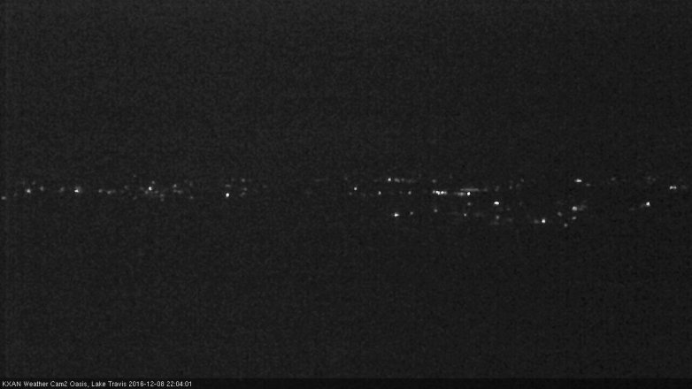 Lake Travis webcam, December 8, 2016 9:20 PM CT