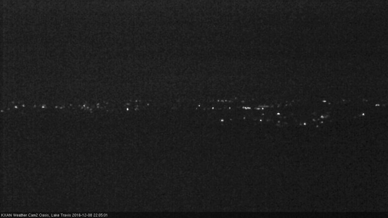 Lake Travis webcam, December 8, 2016 9:35 PM CT