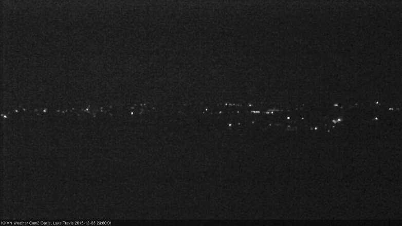 Lake Travis webcam, December 8, 2016 10:15 PM CT