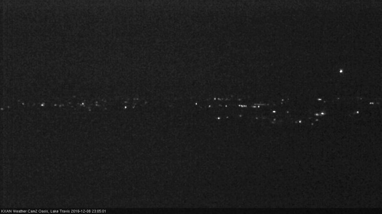 Lake Travis webcam, December 8, 2016 10:30 PM CT