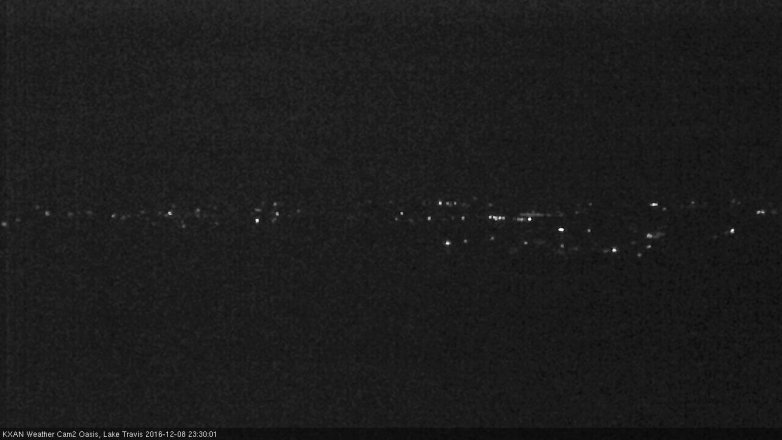 Lake Travis webcam, December 8, 2016 10:50 PM CT
