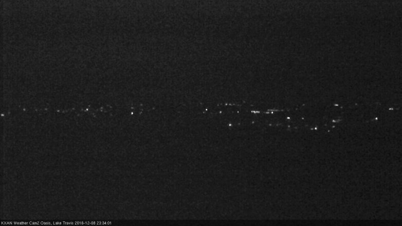 Lake Travis webcam, December 8, 2016 10:55 PM CT